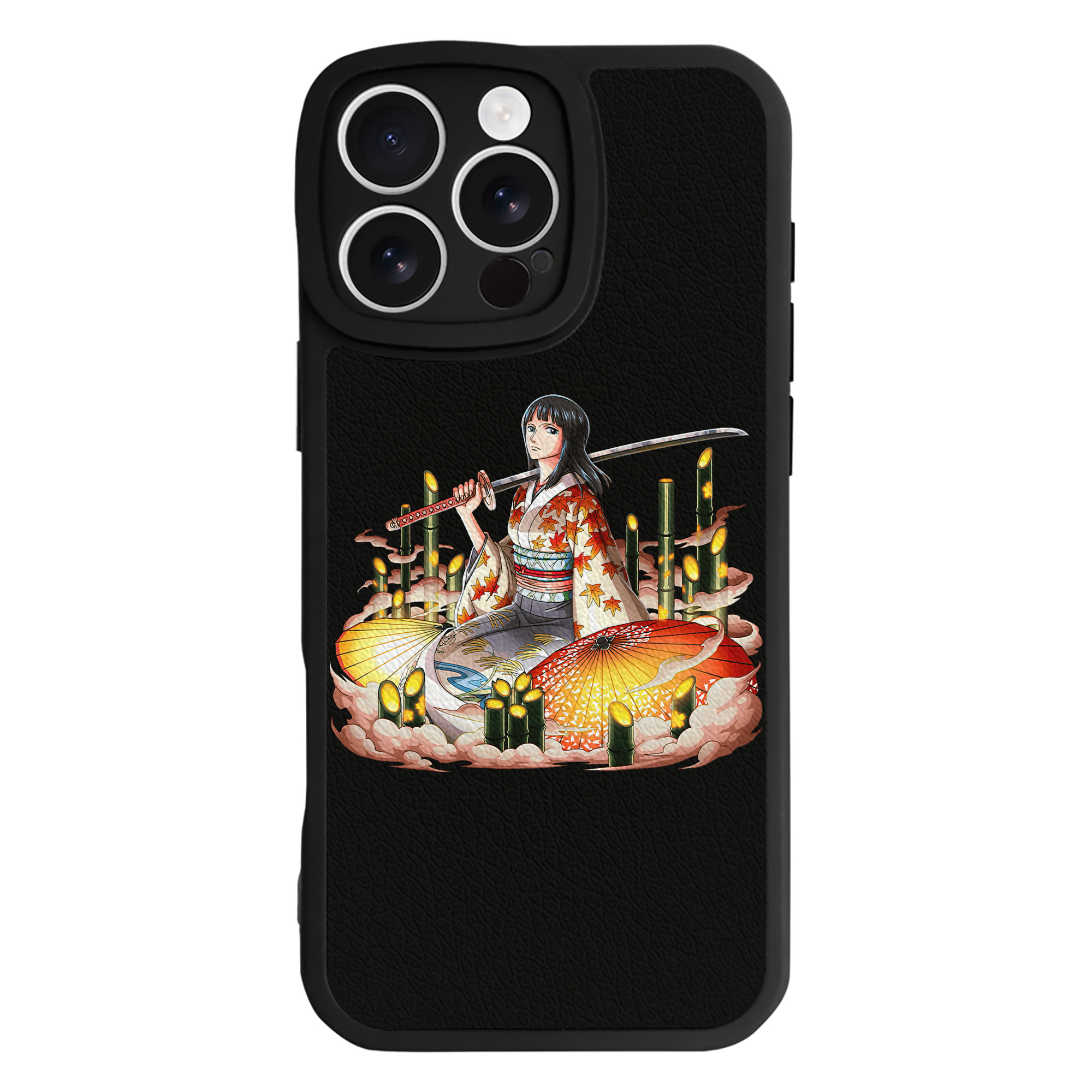 （画像用） ワンピース ニコ・ロビン ONE PIECE Nico Robin 【iPhone 16シリーズ対応】シリコンスマホケース（レザー調） 材質：シリコン